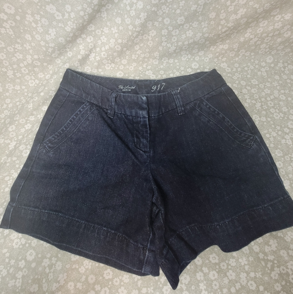 The Limited Dark blue tailored Denim Shorts Size 2